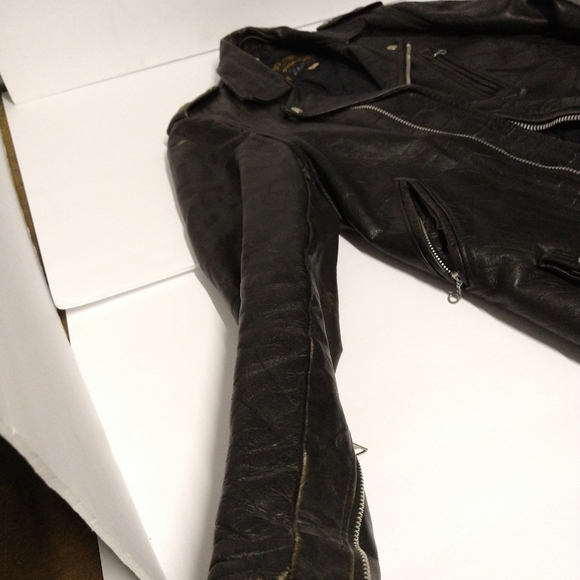 Vintage 60s Schott Bros Steerhide Handcut Perfecto Motorcycle Jacket 36 no belt - Picture 15 of 16